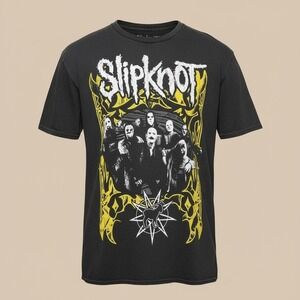 Slipknot Band Graphic Tee Black Yellow‎ LG/XL
